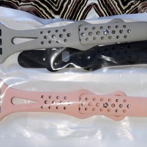 Set of Three Silicone Apple Watch Bands